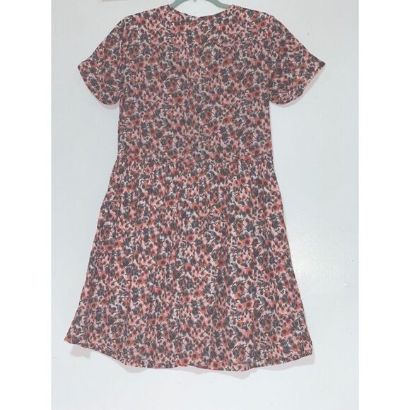 women's GAP PINK FLORAL PRINT spring wear  FIT &FLARE DRESS SIZE 04 100% cotton - Picture 6 of 10